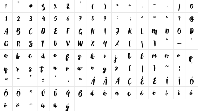 Mayton Mayton  glyph index