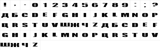 Bad Germans Book Regular  glyph index