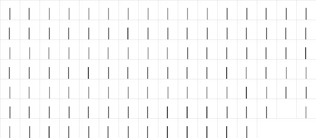 Code128-NarrowTT-Regular Normal  glyph index