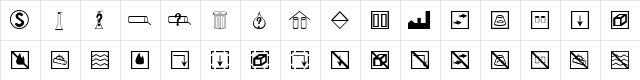 BCMELP EPD Symbols Regular  glyph index