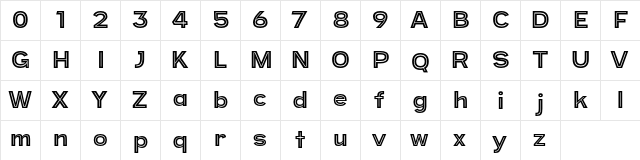 Provoke-Personal-Use-Only Inline-Thin  glyph index