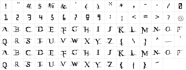 Warming Regular  glyph index