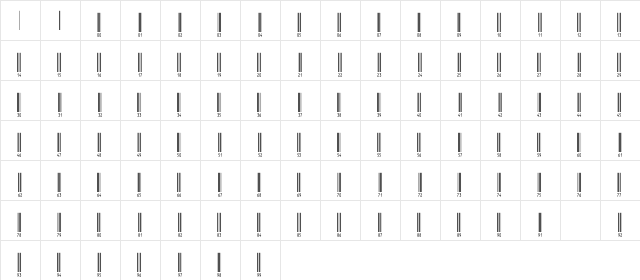 IntHrP72DmTt Normal  glyph index