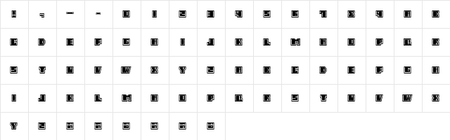Salmiak College Regular  glyph index