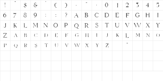 SlotSCapsSSK Regular  glyph index