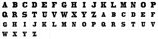 LibertySpike Regular  glyph index