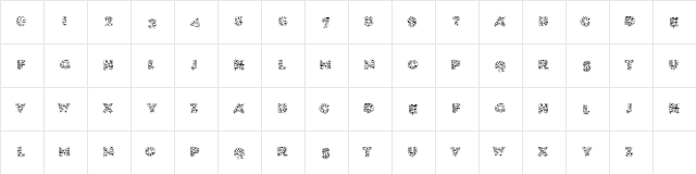 XmasLite Regular  glyph index