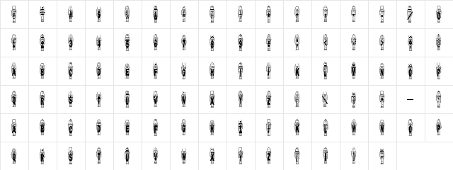 CK Nutcrackers Regular  glyph index