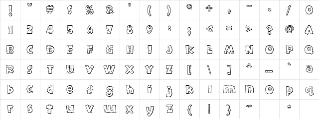 CK New Years Day Regular  glyph index