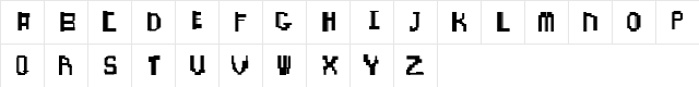 Chunk Norris Regular  glyph index