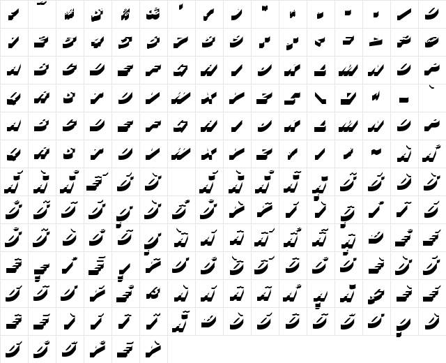 VPS Quang Ngai Hoa Normal  glyph index