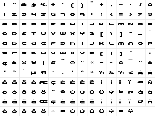 Halo Expanded Expanded  glyph index