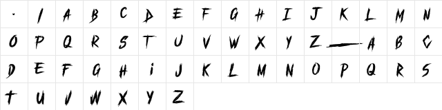 MAYHEND  demo Regular  glyph index