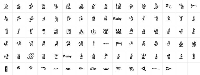 Cartouche1SSK Regular  glyph index