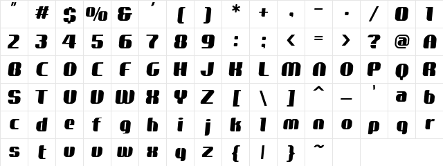 Camellia ExtraBold  glyph index