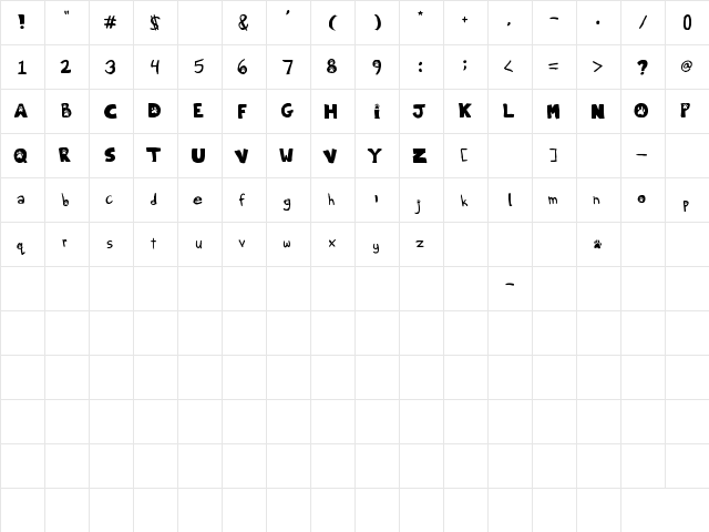Soundtrack Howl Regular  glyph index