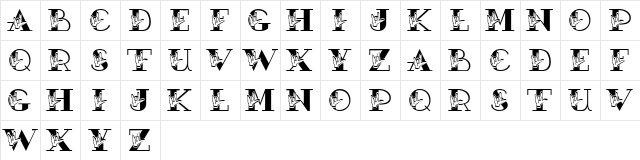 Heavy Poloy Regular  glyph index