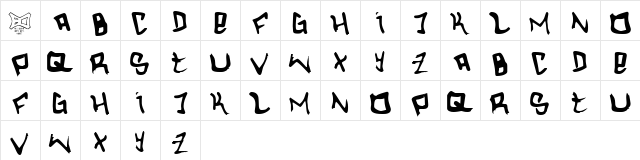 Hardcore Normal  glyph index