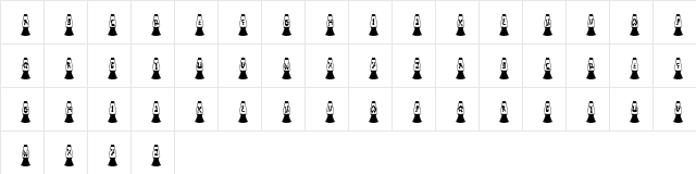 KR Lava Lamp Regular  glyph index