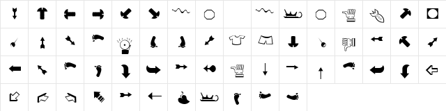 A&L Dingbats 2 Normal  glyph index