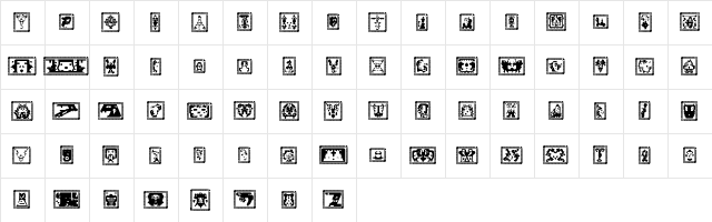 TESTAMENT B / Formaldhyde 1 ࠸0 Regular  glyph index