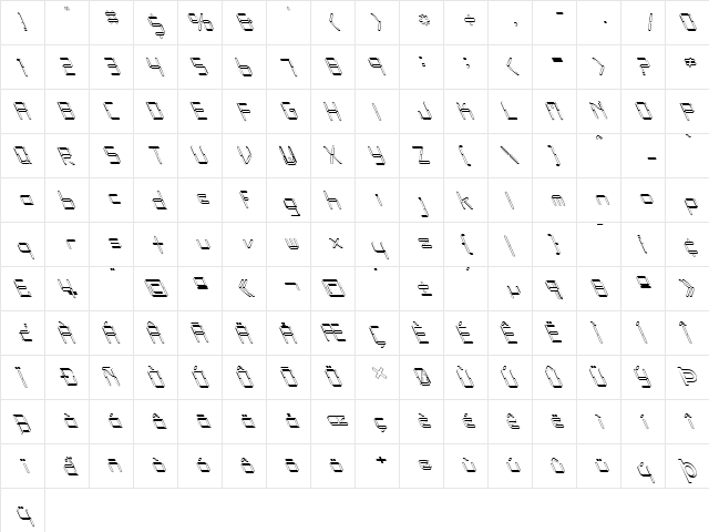 FZ DIGITAL 10 HOLLOW LEFTY Normal  glyph index