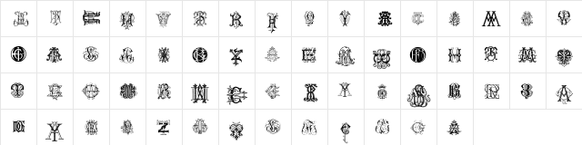 Intellecta Monograms Random Samples Two Regular  glyph index
