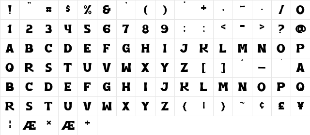 New Innerspeaker Regular  glyph index