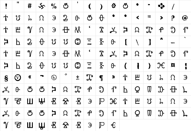 yatsutko_glagolitsa Normal  glyph index