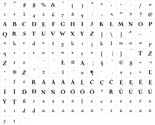 NicolasCocTEEBla Regular  glyph index