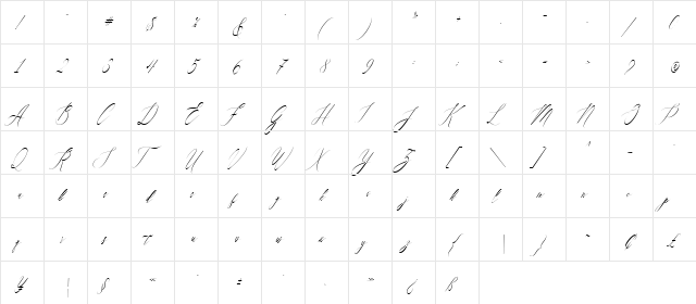 Feelsmooth Regular  glyph index