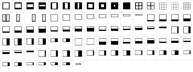 FFX Windows Normal  glyph index