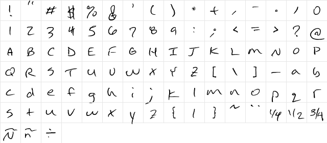 FG Felix Regular  glyph index