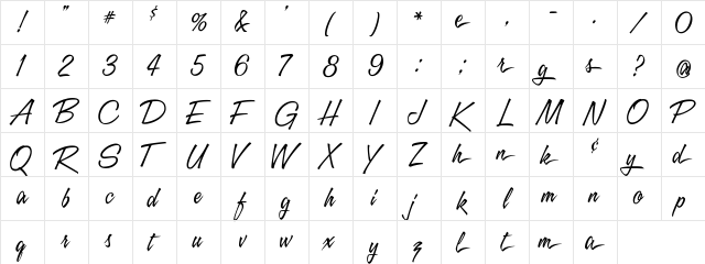 A&S Speedway Regular  glyph index