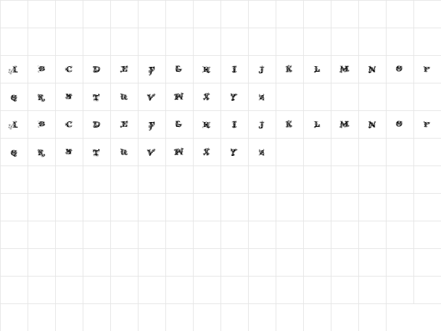 D_OLD MODERN 2 Regular  glyph index