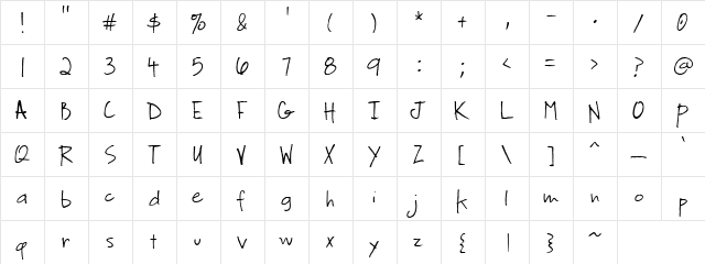 CK Footnote Regular  glyph index