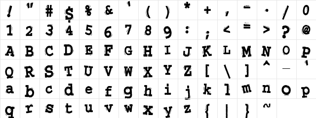 LDJ Spring Shiver Regular  glyph index