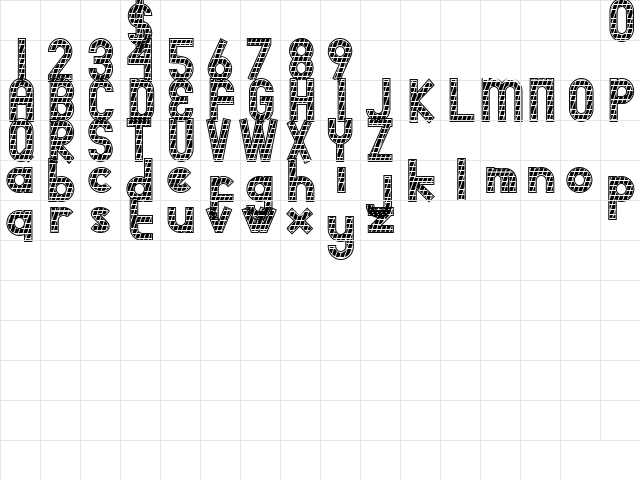 adidog box DEMO Regular  glyph index