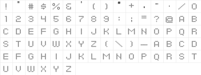 Dots All For Now Open JL Regular  glyph index
