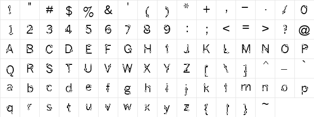 Dot Your Eyes Regular  glyph index