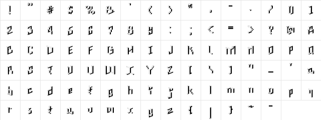 Toit Medium  glyph index