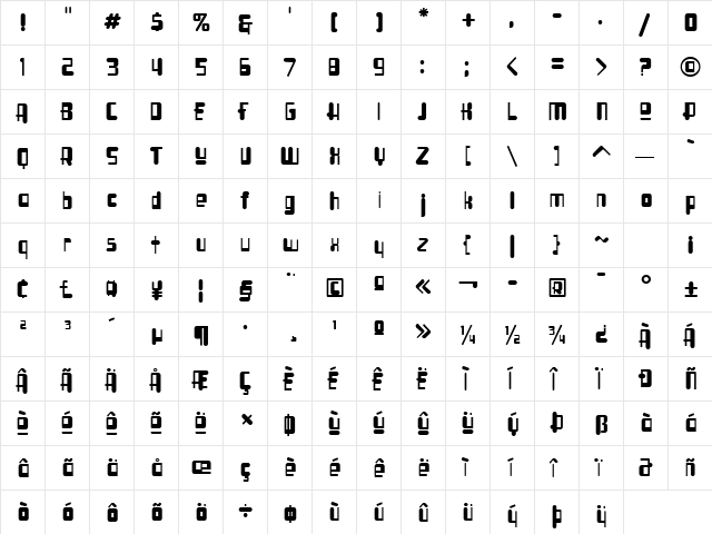 Syllogon ICG Soft Regular  glyph index