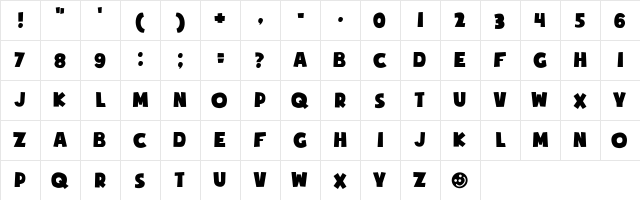 Soup of Justice Soup of Justice  glyph index