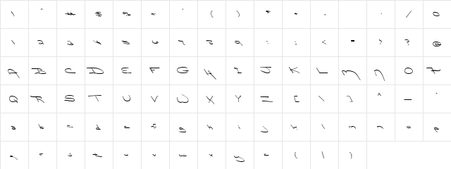 LD Print 21 Regular  glyph index