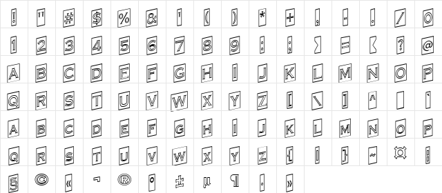 a_CopperGothCmUpOtl Regular  glyph index