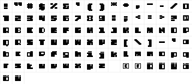 DS PTRLNormal Regular  glyph index