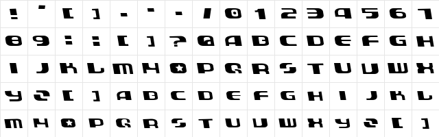 AuroraDevil Bold  glyph index