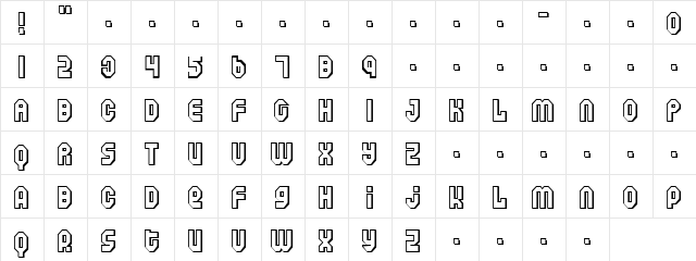 Air Regular  glyph index