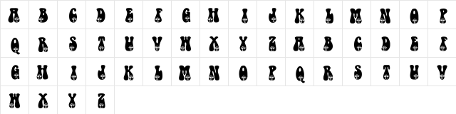 KR Shroom Regular  glyph index