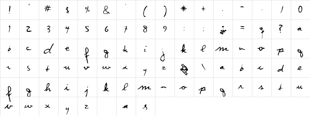 Violation Regular  glyph index